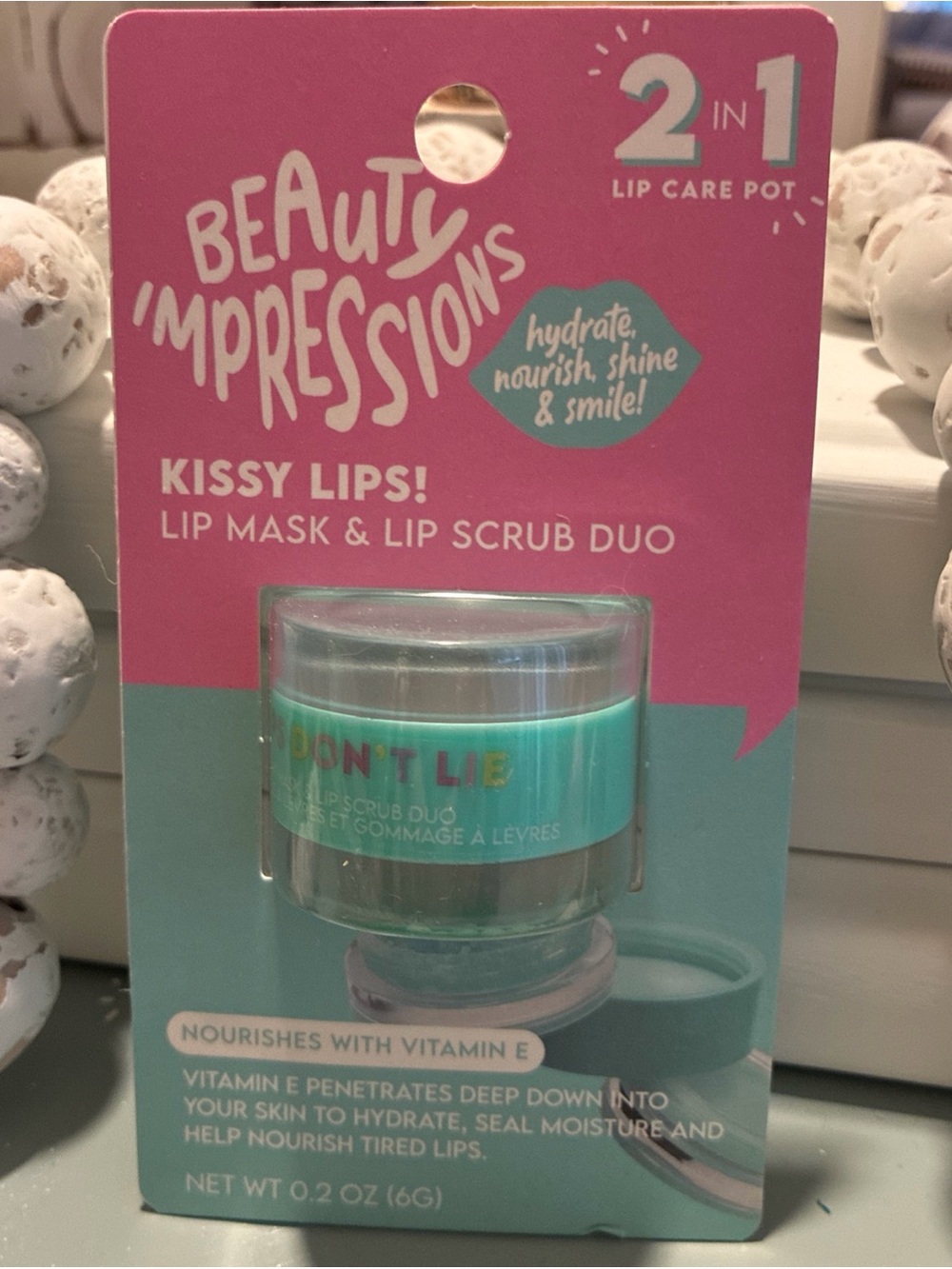 Impressions Kissy Lips! Lip Mask & Scrub Duo - Pink & Teal